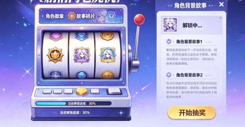 PG尝试“剧情向”老虎机，玩家通过中奖解锁角色背景故事。