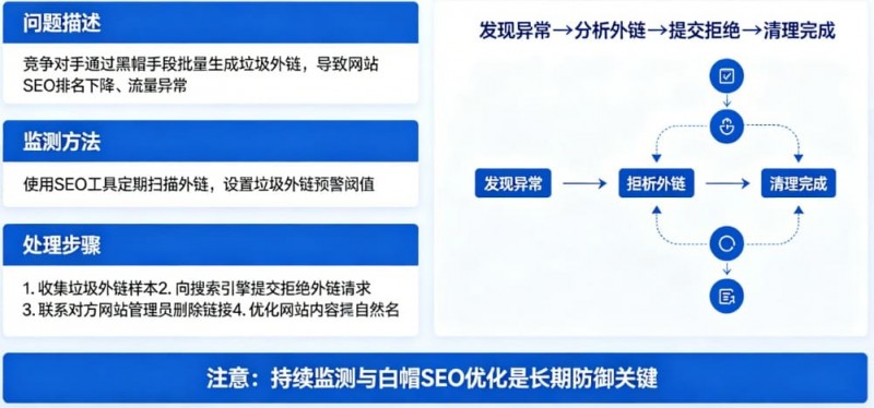 博彩平台的“负面SEO”防御：竞争对手恶意刷垃圾外链怎么办？