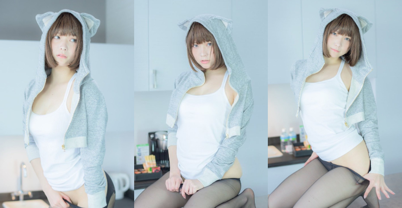 黑絲萬歲！甜美「貓系少女」穿脫絲襪太誘惑　有破掉的痕跡才是極品！