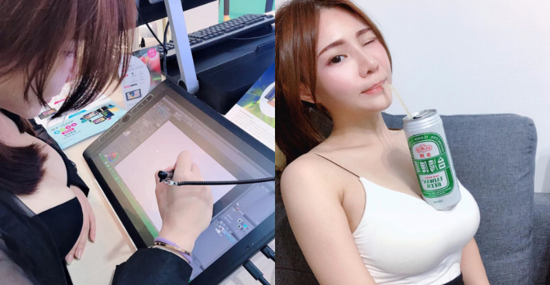 「巨乳插畫家」泥泥是三國混血小隻馬！高聳雙峰快擋住螢幕